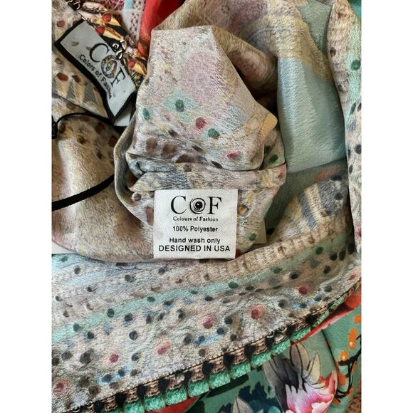 NWT COF Colors Of Fashion 3 Way Floral Embellished Maxi Dress O/S $299 - Picture 10 of 10